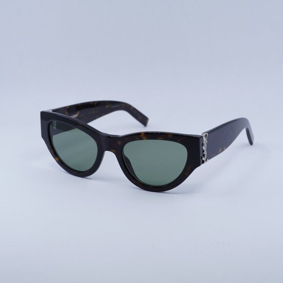 🕶️ New Saint Laurent SLM94 008 Sunglasses - Dark Havana Frame, Green Lenses - Picture 2 of 11